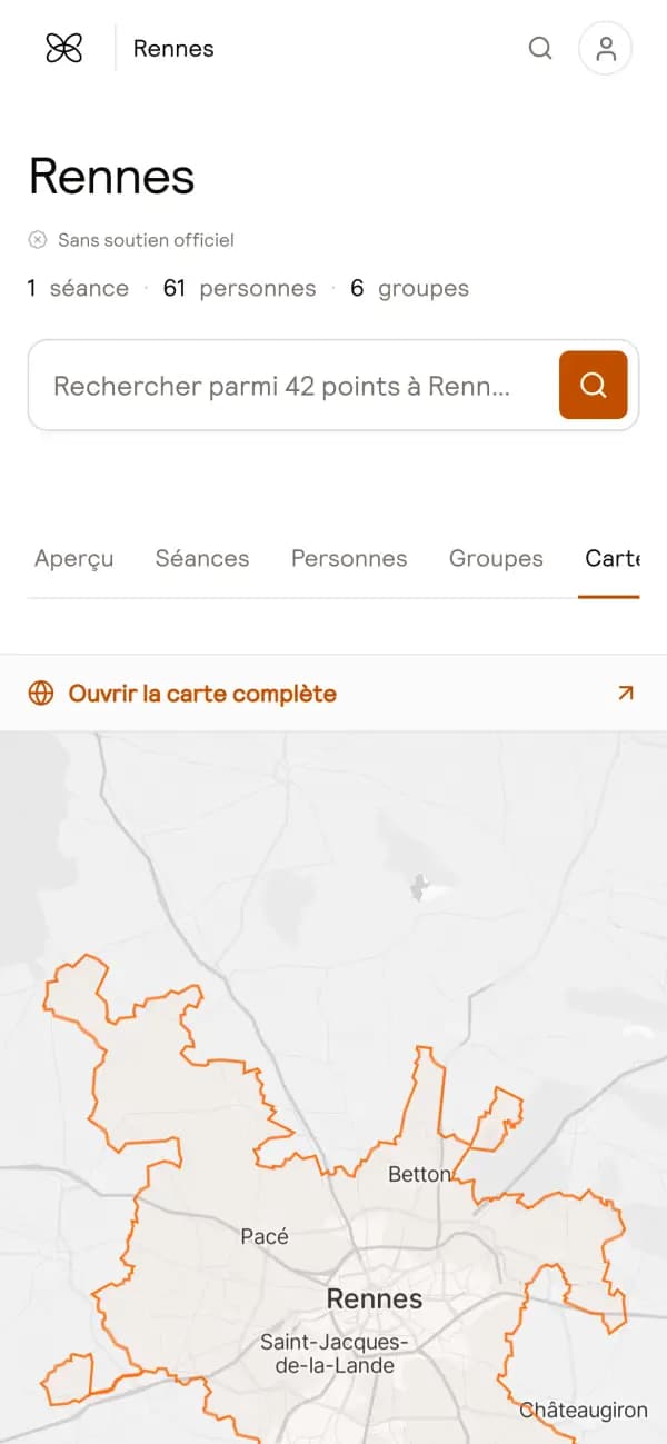 Carte des sujets